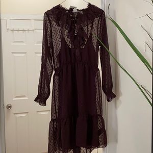 H&M burgundy dress